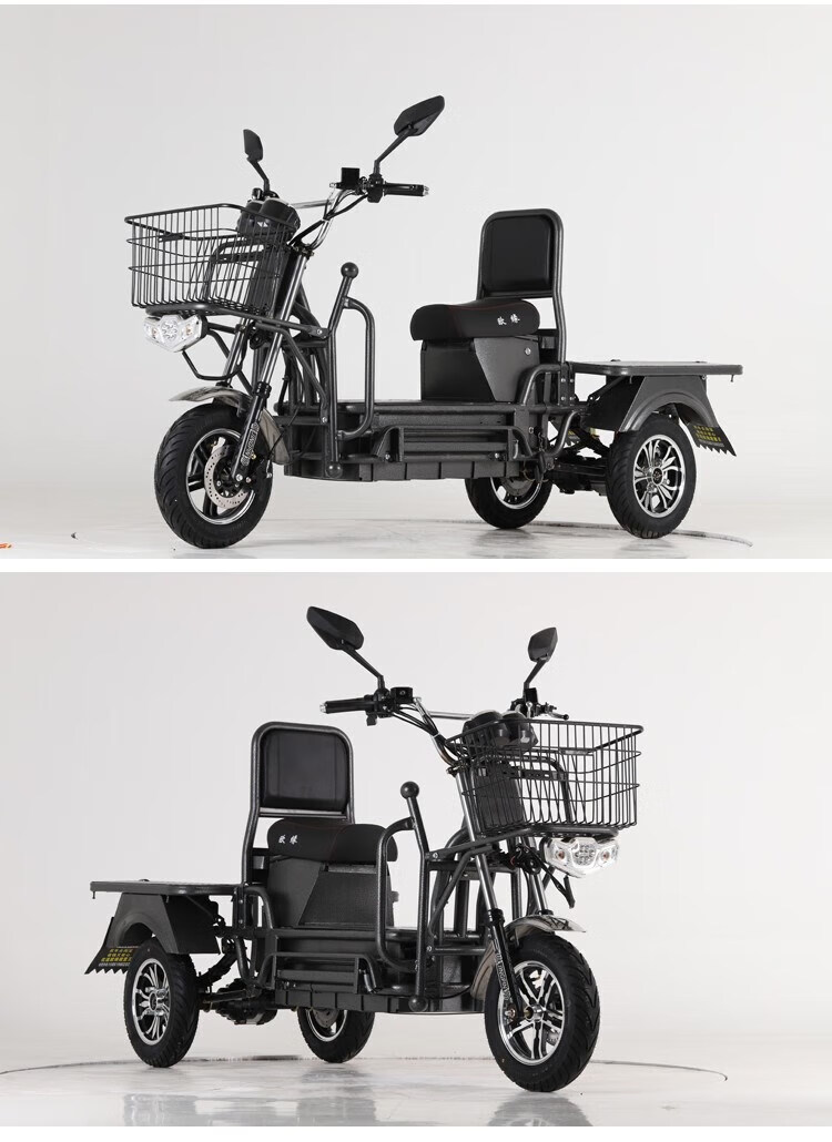 雅迪爱玛同款载重王电动三轮车60v72v路霸电瓶车载货拉货家用三轮