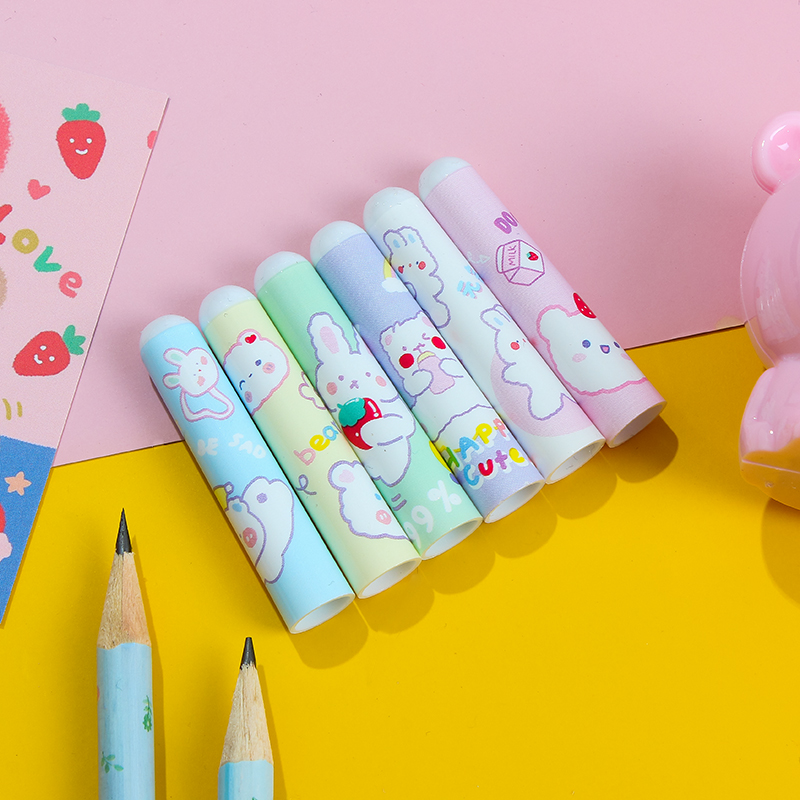 萌之瑶儿童铅笔帽卡通可爱皮卡丘笔套透明樱花幼儿小学生铅笔盖延长器