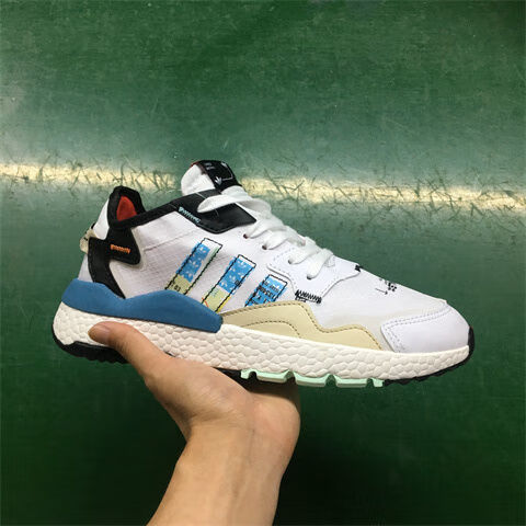 夏季三叶草 jogger 3m反光鞋网面男女跑步鞋王嘉尔同款夜行者 黑白绿