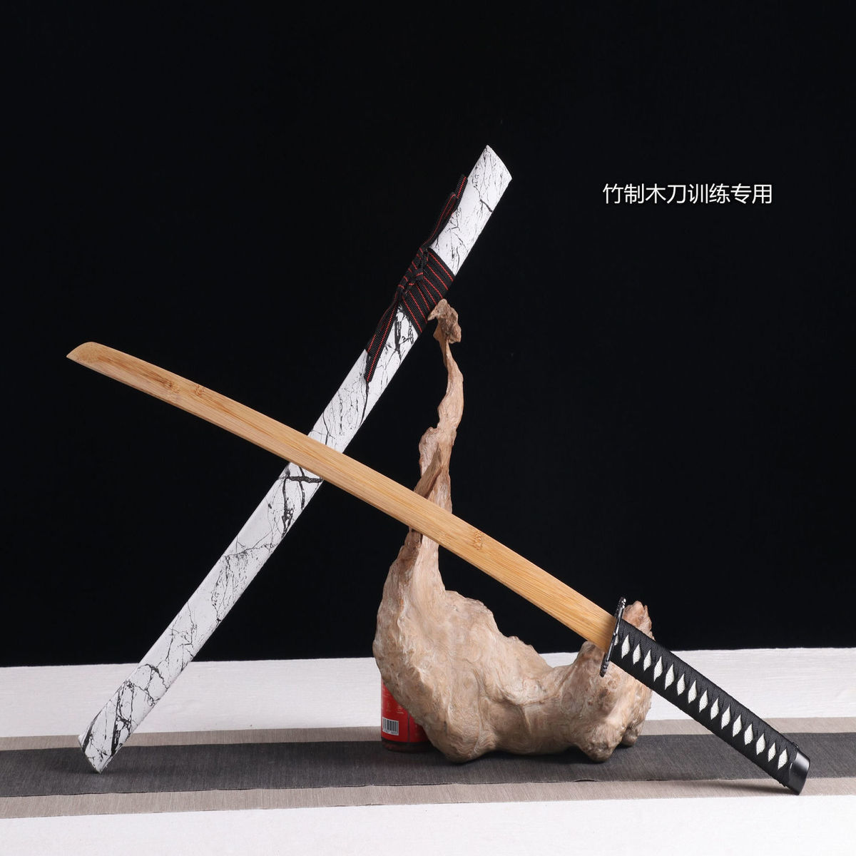 居合木刀竹刀表演刀具cos未开刃练习玩具黑色油漆款a