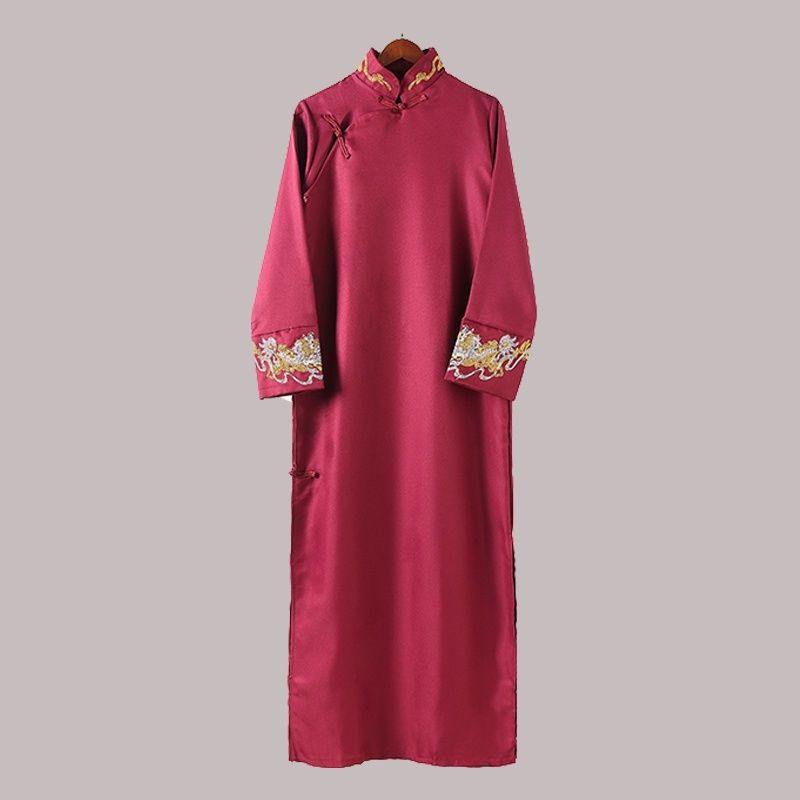 琛恋伴郎服装中式结婚礼服中国风兄弟团服装相声服大褂唐装套装秋冬男