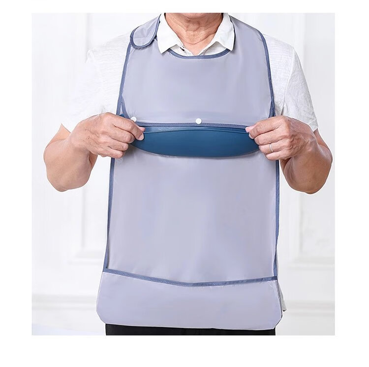 围嘴成人围兜围嘴饭兜口水兜硅胶老人成人防水围裙大号吃饭用的免洗