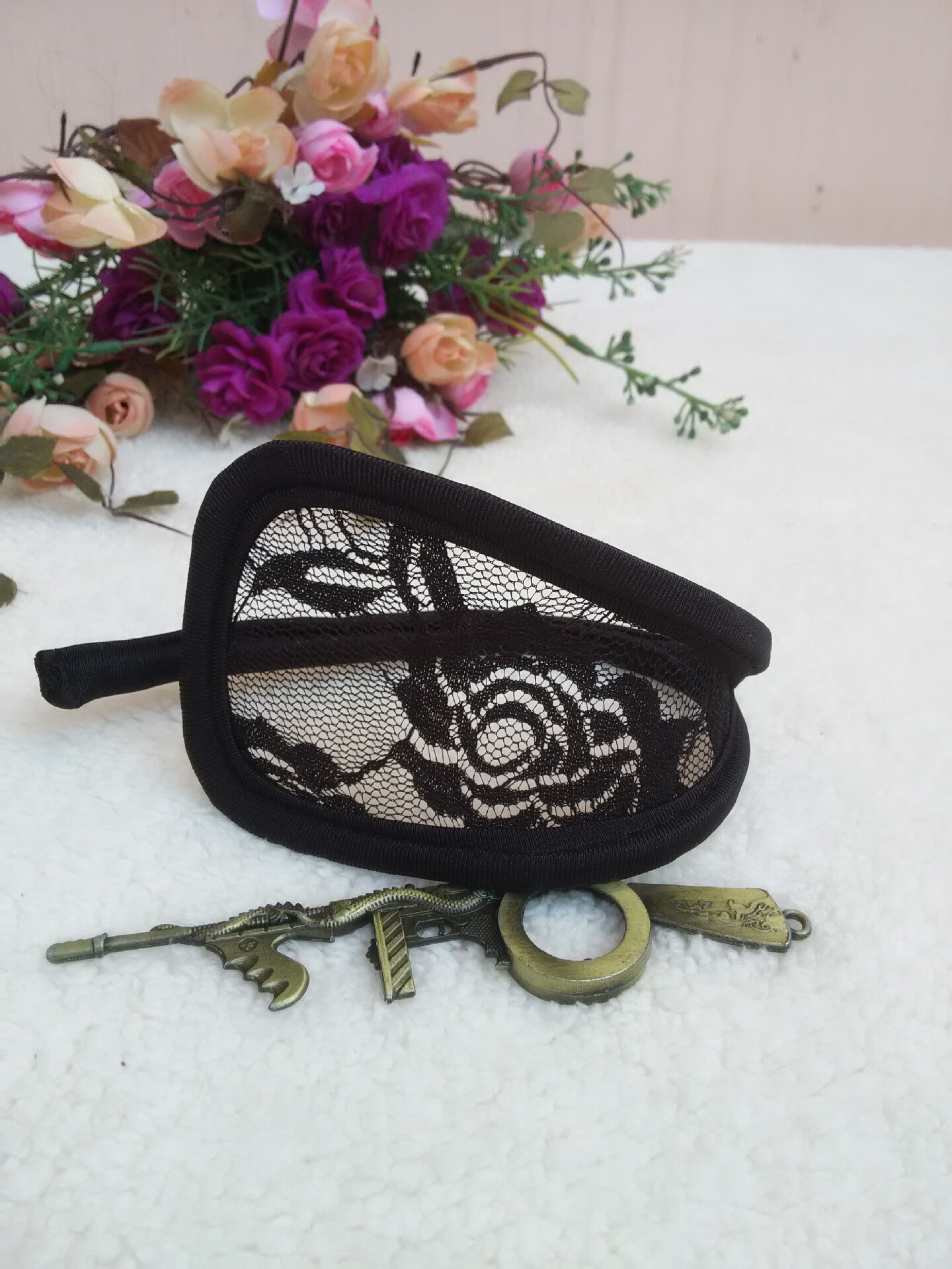 初曼伊女士性感情趣c字内裤蕾丝花边透明c型裤隐形穿戴裤情侣夫妻t裤