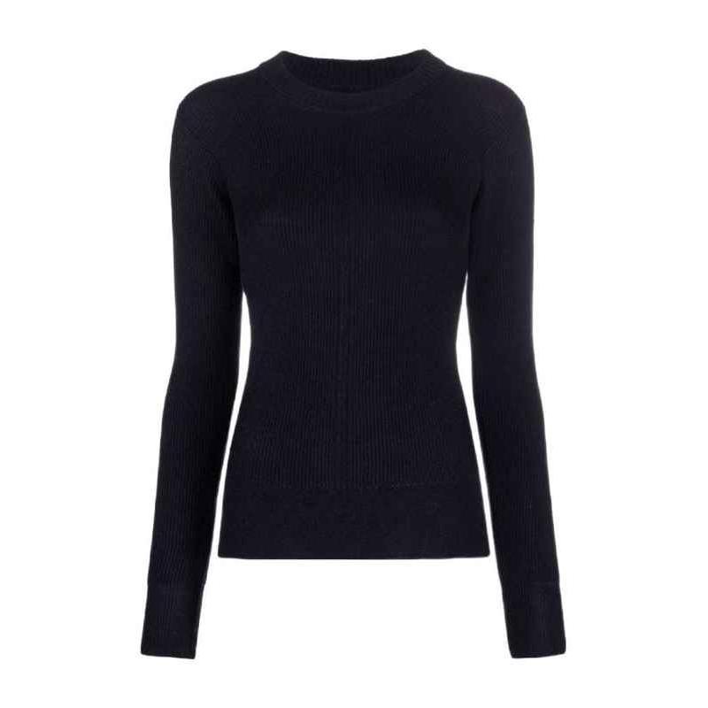 马吉拉maison margiela 毛衣女士奢侈品海军蓝色羊毛圆领套衫 511 l