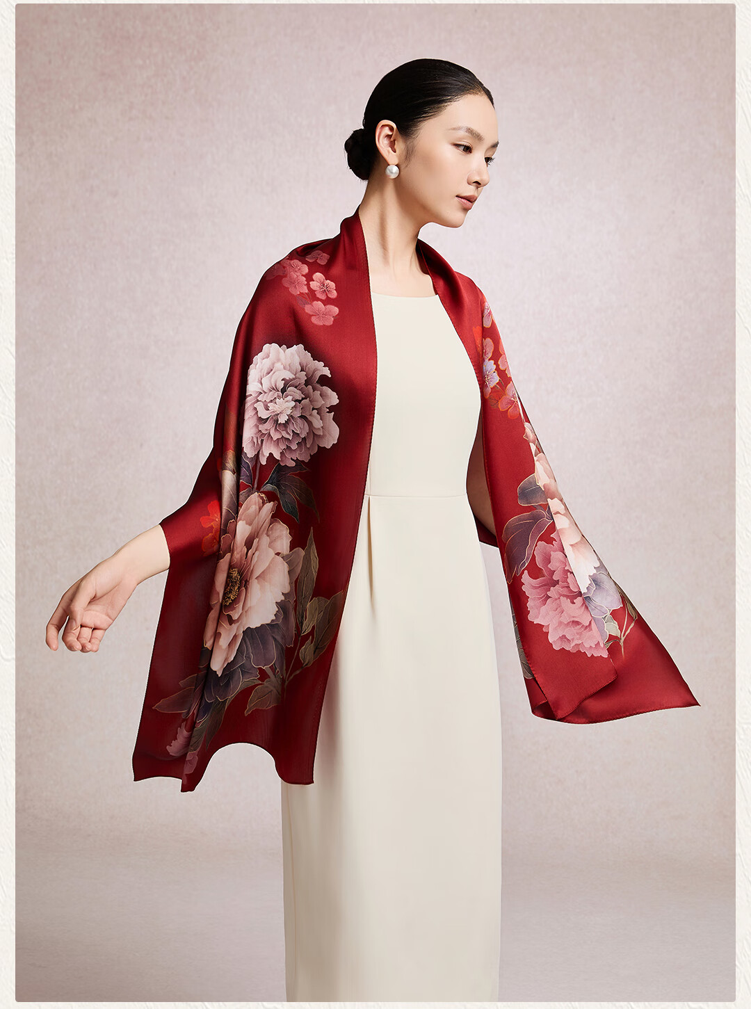 Shanghai Story [Upgraded 30% Encryption] Pure Silk Scarf Gift Box Mulberry Silk Shawl Birthday Gift for Mom Women 24