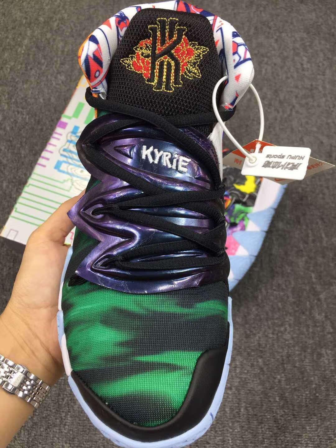 欧文合体篮球鞋男鞋黑蓝刺绣大眼欧文6代南海岸战靴 欧文6迷彩紫 36