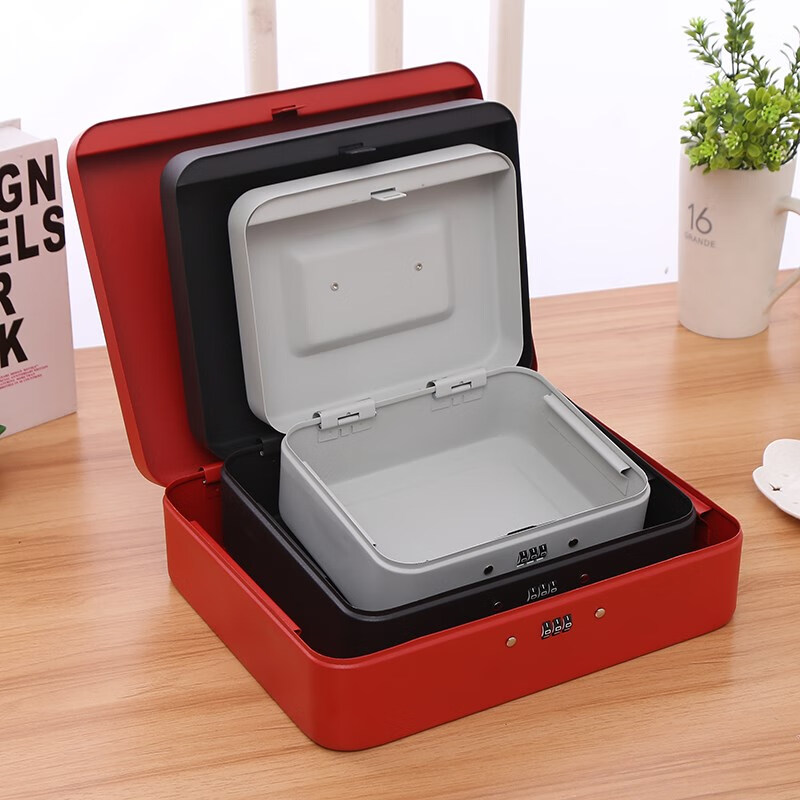 家用密码箱抽屉保险柜家用小型放衣柜手机保管箱密码箱学生专用家庭