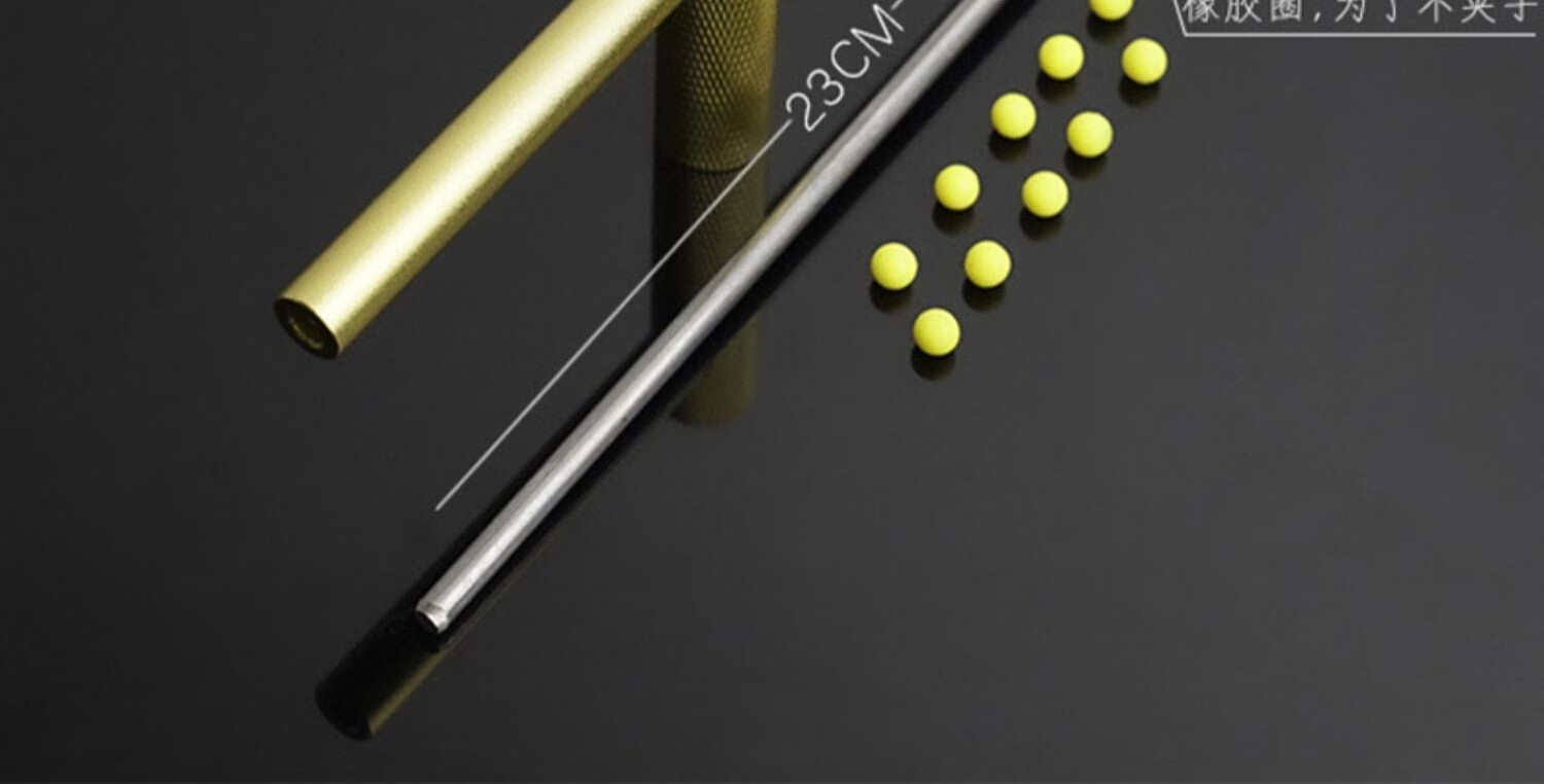 噼啪筒 铝合金连发竹筒枪8090年代怀旧儿童玩具竹筒炮软弹枪童年 套餐