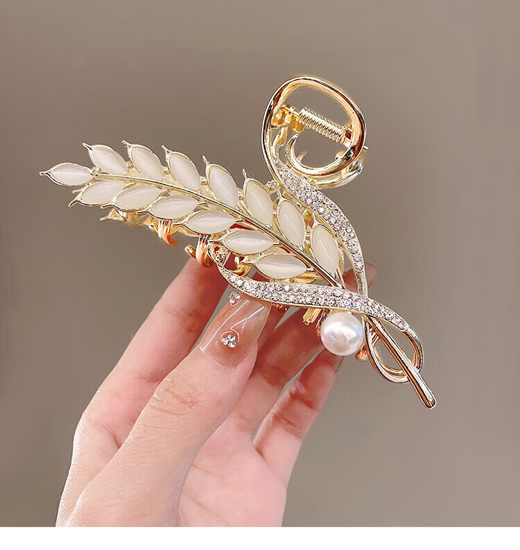 Dijing Wheat Ear Hair Clip, High-End 2026 Style, Side Bangs And Flyaway Hair Barrette, Shark Clip, Birthday Gift 22