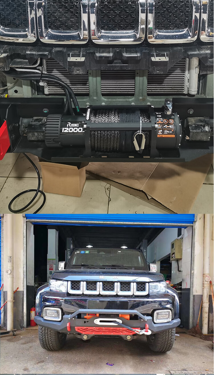 犀牛绞盘牧马人坦克300北京bj40plus霸道陆巡坦克500尼龙软揽绞盘脱困