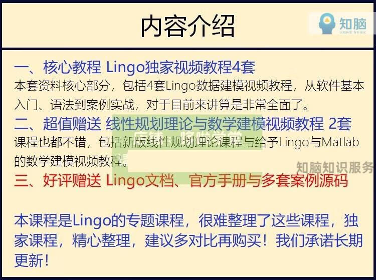 4，lingo軟件安裝數學建模運籌學線性槼劃17 18實戰編程應用眡頻教程培訓資料 百度網磐發貨