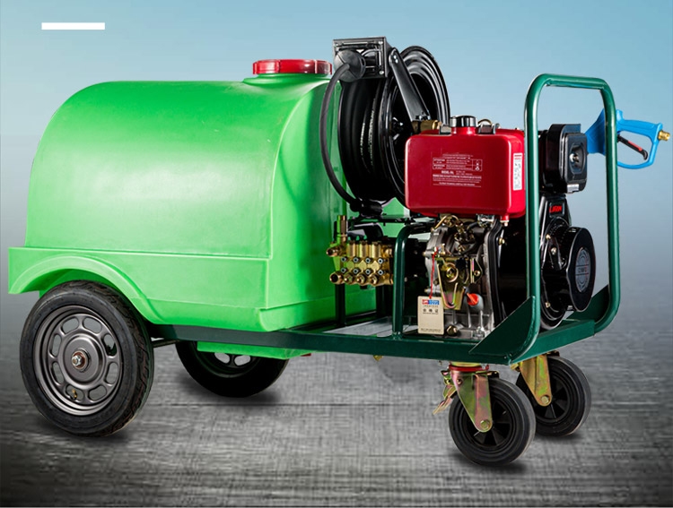 汽油洗车机商用推车式高压移动清洗机户外移动带水箱水泵大功率洗车