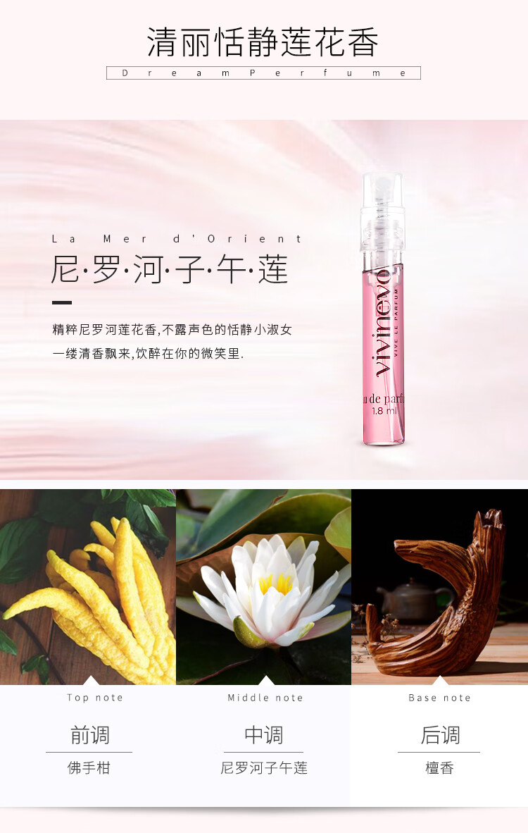 维维尼奥（VIVINEVO）女士香水清新花香茉莉樱花持久   清新女生香水小样6支装 世界花园小套盒1.8ml*6