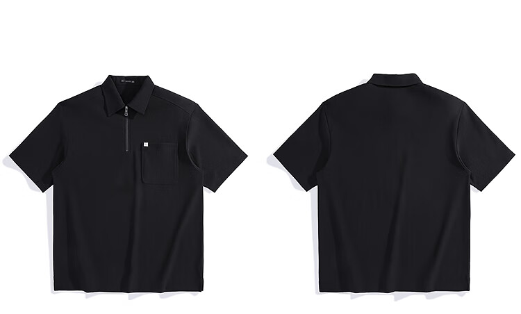 Taipingniao Men's POLO Shirt, Casual Textured Workwear Short Sleeve, Summer Men's Quality Simple Style, Black And Green, 2XL 15