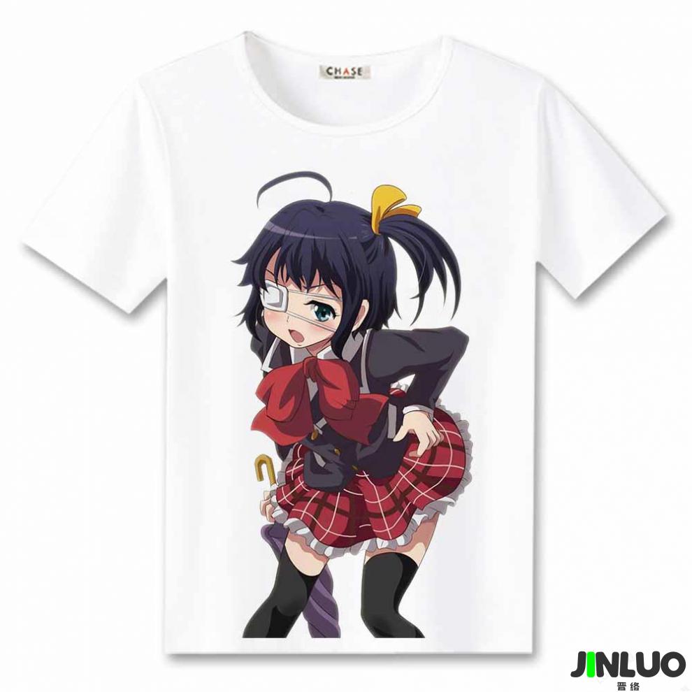 jinluo国潮2022夏季短袖中二病也要谈恋爱t恤小鸟游六花动漫二次元