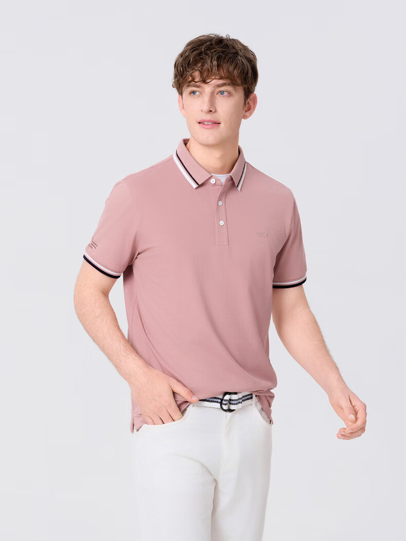 Goldlion GY [Cool Touch] Men's Polo Shirt, Short Sleeve, Summer New Style, Casual Versatile Collared T-Shirt, White, XL 8