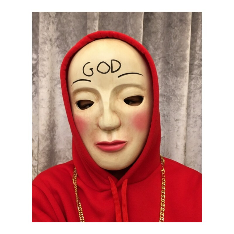 儿童孙次郎面具般若面具能剧面具鬼首小丑树脂面具工艺品喜剧面具奶爸