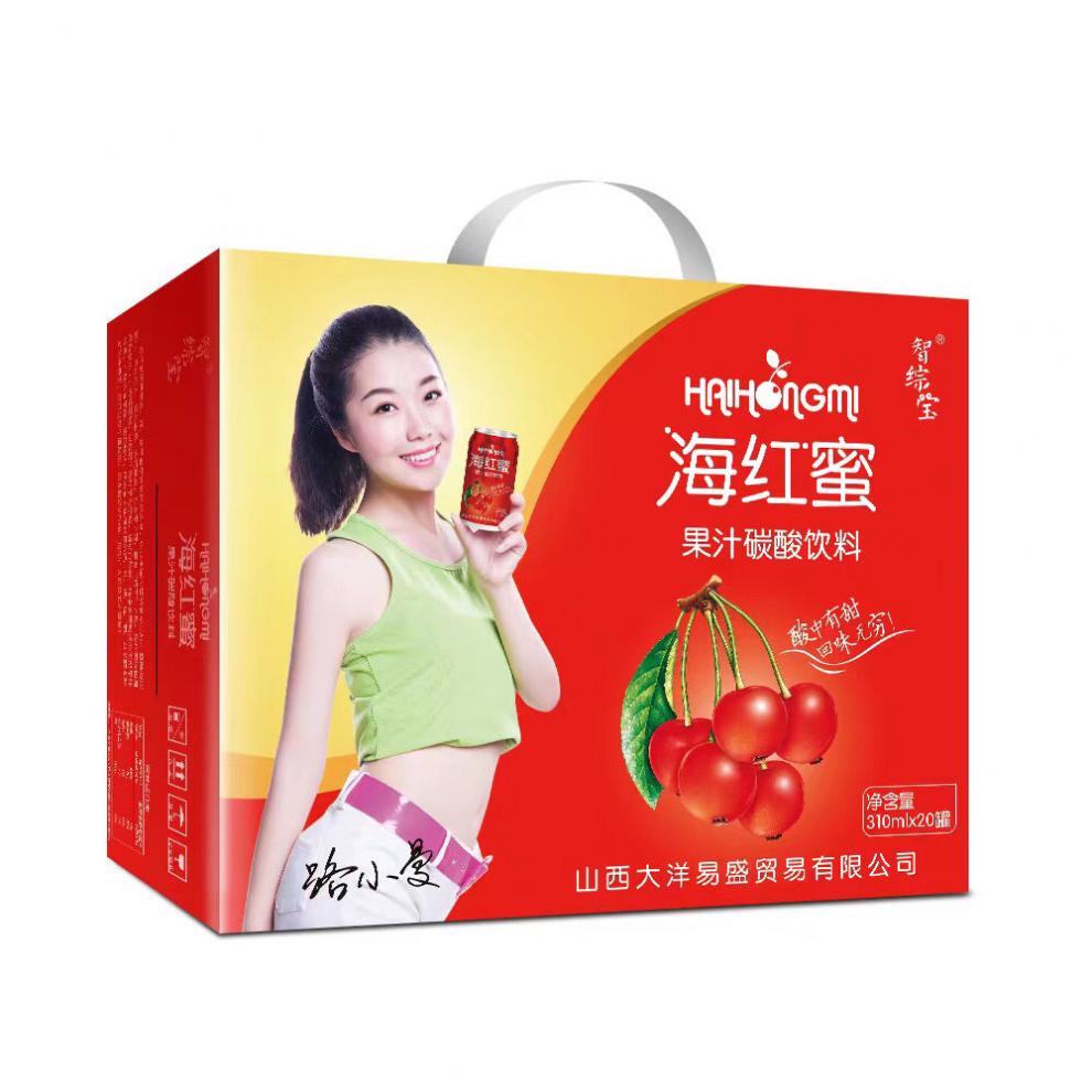 山西特产河曲特产果汁碳酸饮料海红蜜310ml罐装可整箱批发 海红蜜3