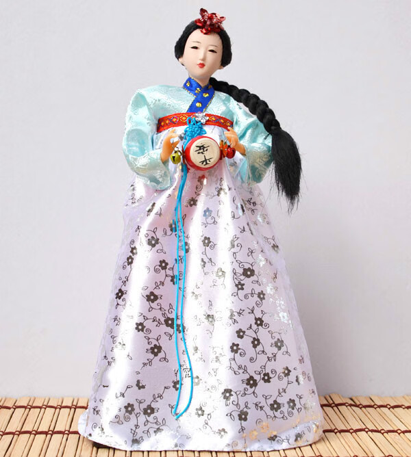 韩国民俗人偶人形娃娃摆件乔迁礼物新店开业朝鲜族绢人家居装饰礼品