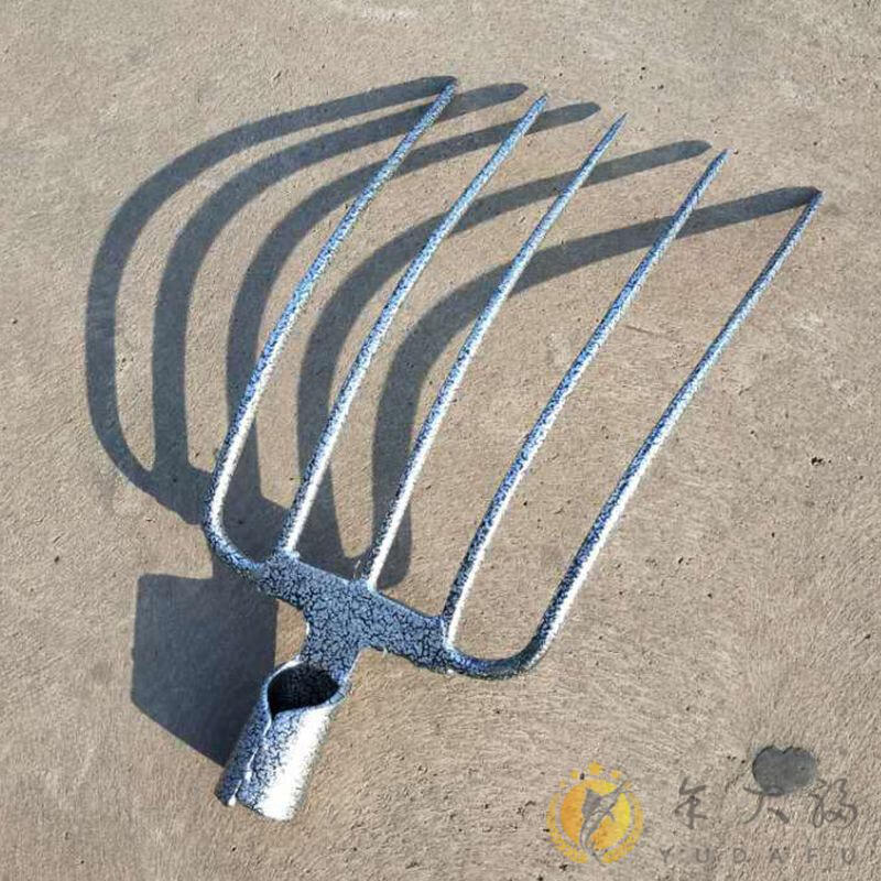 农用工具草叉粪叉秸杆叉翻地家用户外园林叉子虎雀 心五股钢叉【图片