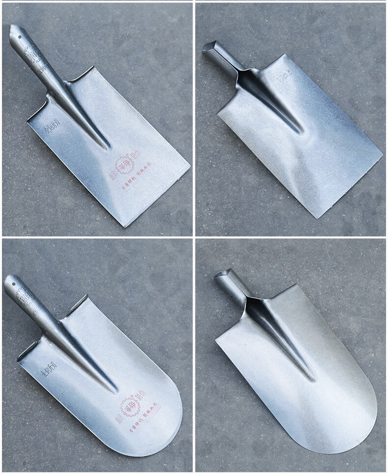 军印铁锹木柄大号挖坑农用工具锰钢铲子户外挖土种菜神器开沟铁锨 军