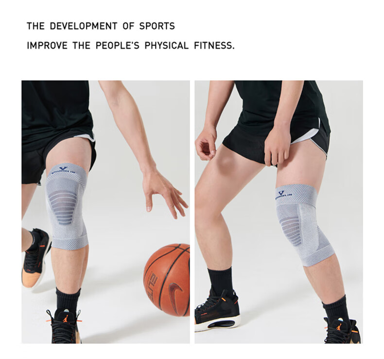 KOWA Knee Brace, Imported from Japan, Wantele Men's And Women's Running Sports Knee Protector, Blue And Gray, Single Pack, Size M 4