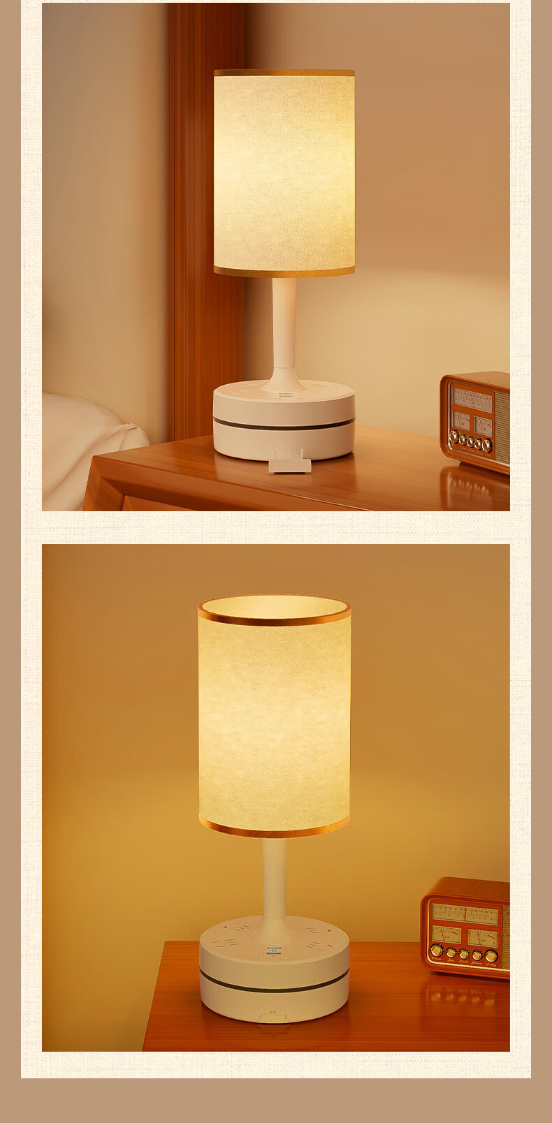 Jingqian Bedside Lamp, Bedroom Mood Light, Dorm Reading Lamp, Student And Children's Study Eye Protection Lamp with Socket Table Lamp 14