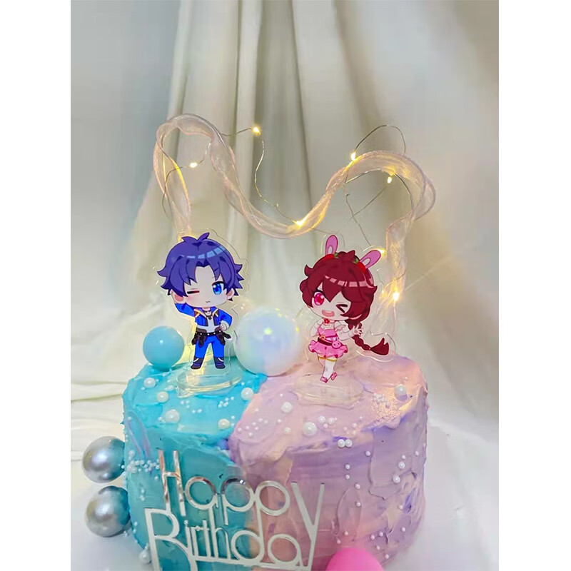 斗罗大陆蛋糕装饰摆件小舞唐三男女孩网红卡通的2022新款生日插件