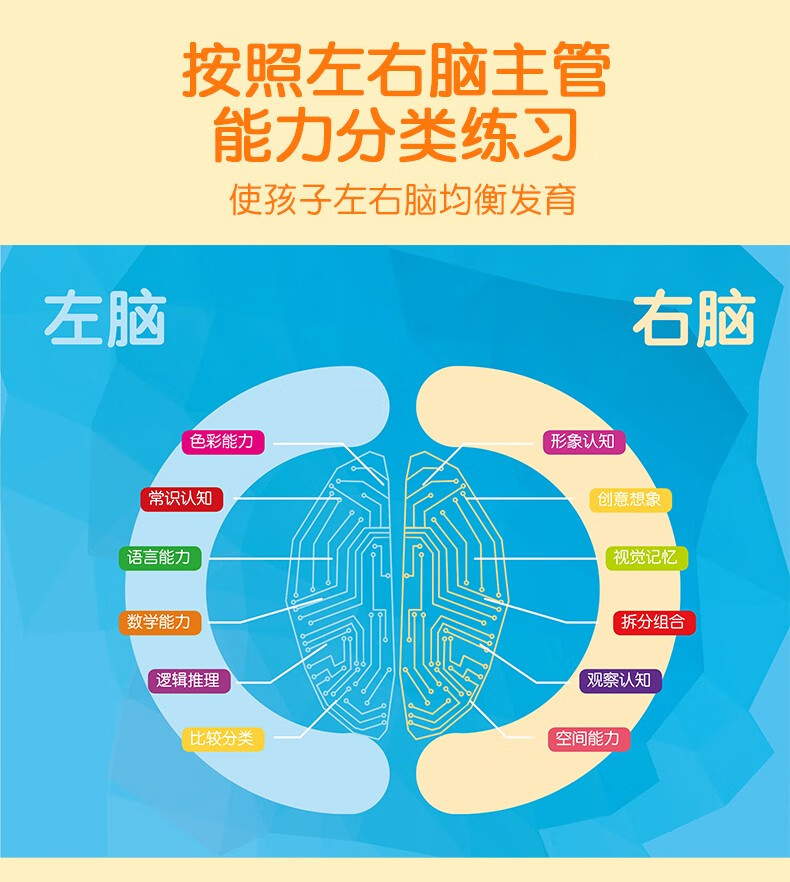 全脑开发2-3岁700题儿童思维训练开发全脑训练潜能开发逻辑思维宝宝左右脑开发婴幼儿早教书籍专注力训练书逻辑思维全脑潜能开发 【3-4岁】全脑开发1000题详情图片5