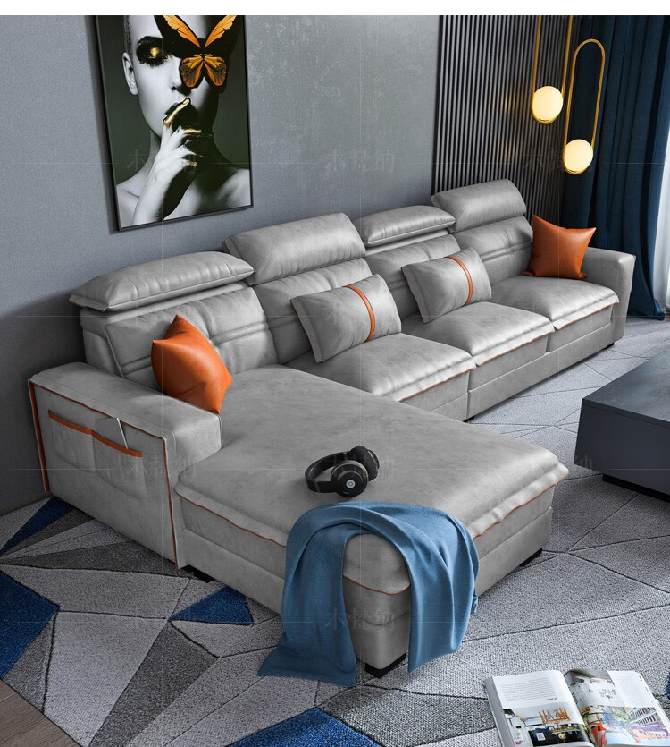 【品质严选】2022新款皇玛康之家沙发 免洗纳米科技布沙发客厅现代