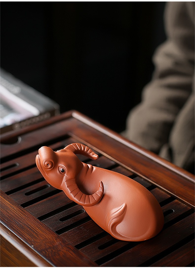 金杞同款紫砂茶宠卧牛摆件茶玩手工精品十二生肖牛可养茶盘茶艺摆件