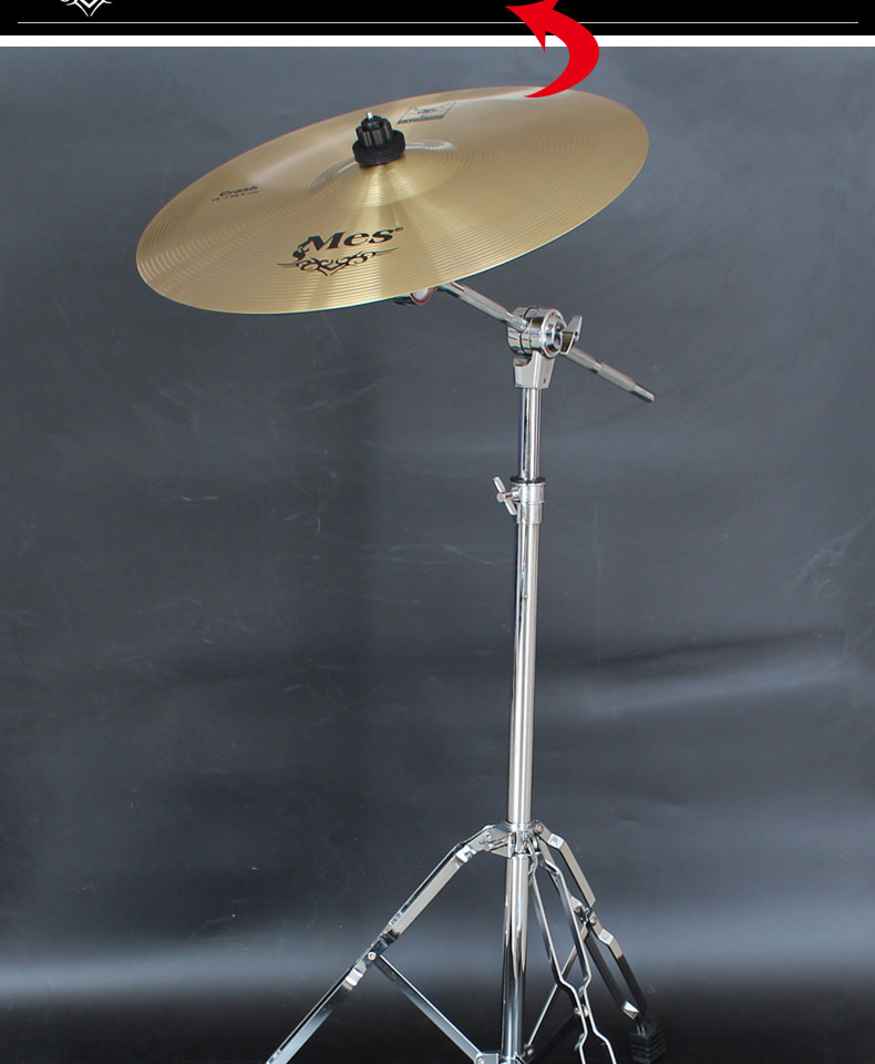 mes迈斯镲片q7重音镲18寸叮叮镲20寸架子鼓吊镲16寸黄铜嚓带支架mes20