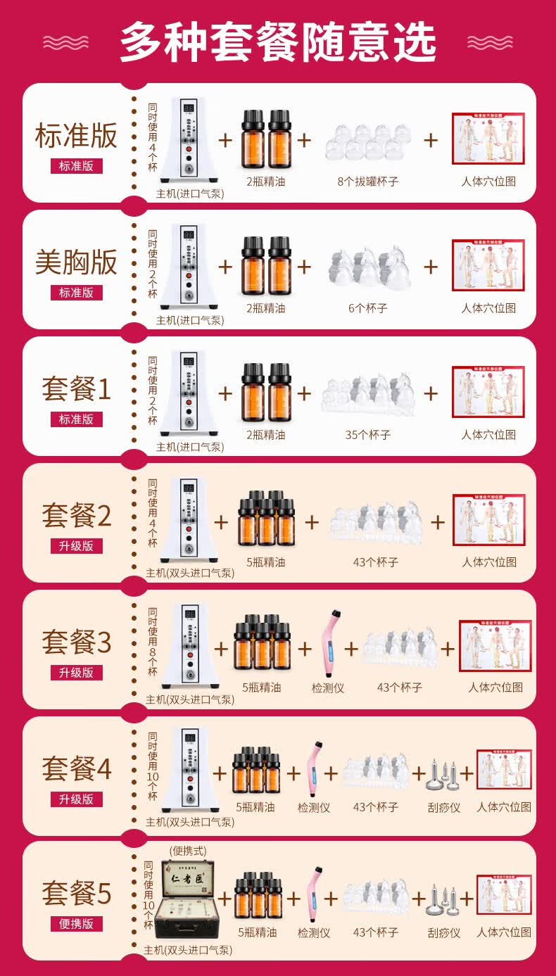 诺美姿nuomeizi诺碧波庭美胸仪器碧波挺负压内在养生仪器胸仪拔罐负压