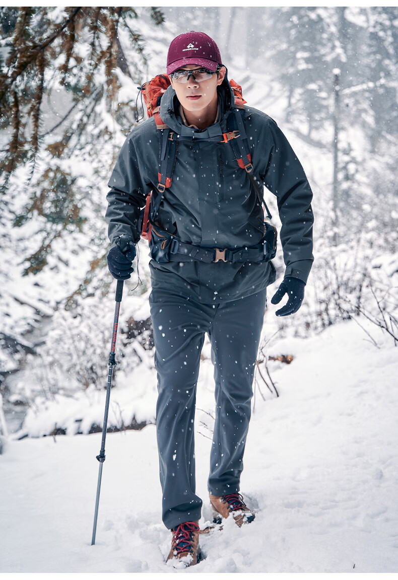 拓路者（Pioneer Camp）户外套登山旅行耐磨硬壳外运动冲锋衣男春秋季防风防雨透气耐磨旅行登山服外套硬壳骑行 黑色-单冲无内胆 L详情图片25