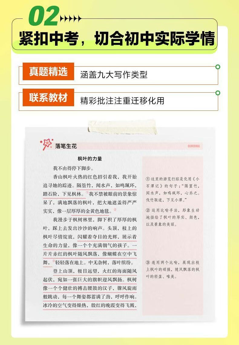 高途语文中考满分作文决胜64招课本同作文决胜满分64招中考步中学生语文优秀作文素材 中考满分作文决胜64招 无规格详情图片5