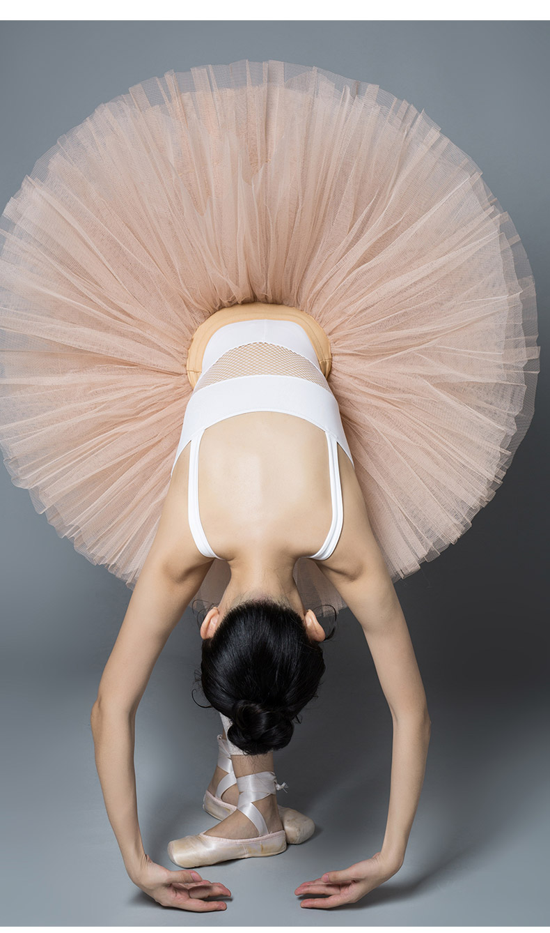 舞蹈服女芭蕾舞练功服空中瑜伽服连体服艺考形体服女舞蹈 白色 s