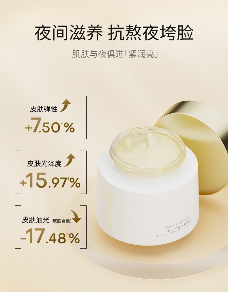 夸迪华熙生物涂抹面膜补水保湿5D玻尿酸熬夜弹嫩盈透面部护肤 涂抹面膜50g