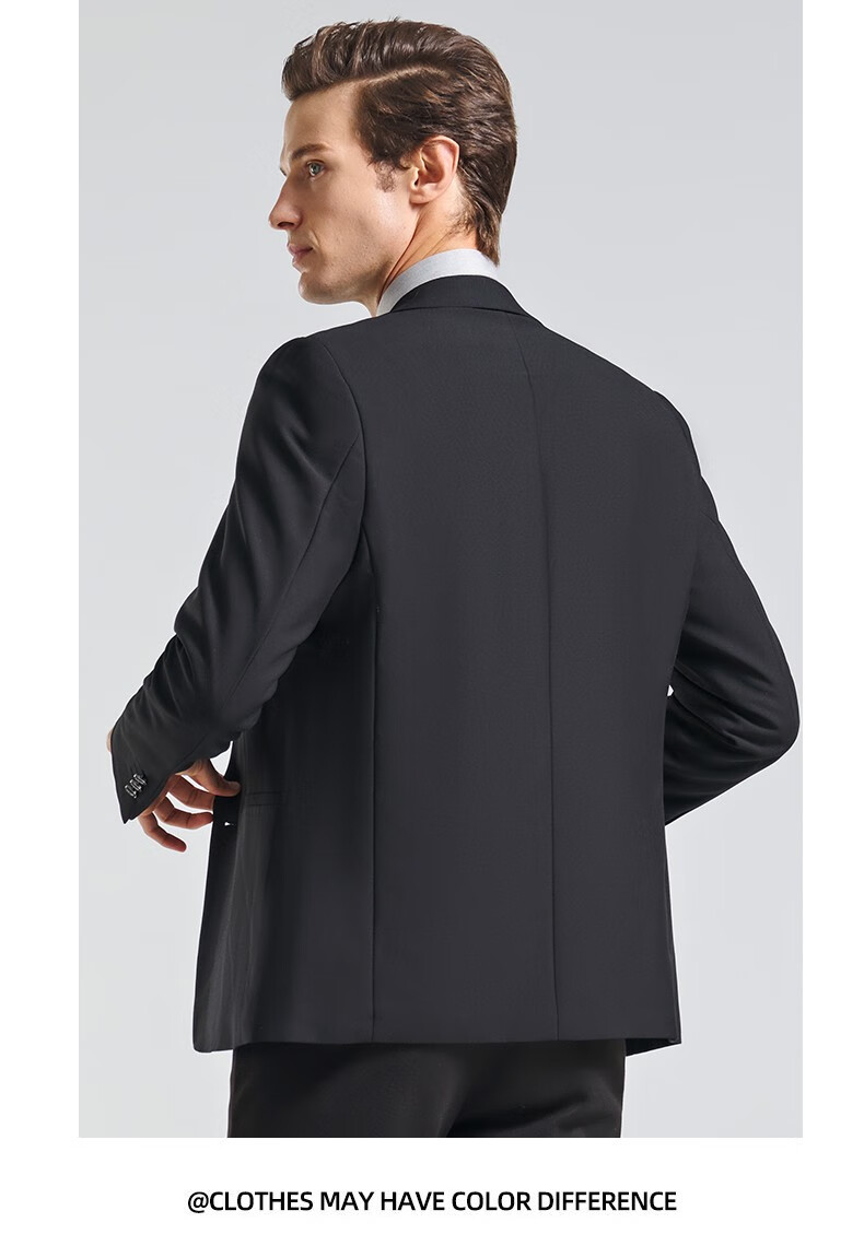 SHANSHAN Men's Suit Jacket for Spring And Autumn, Solid Color Two-Button Wrinkle-Resistant Professional Formal Wear Business Casual Blazer 17