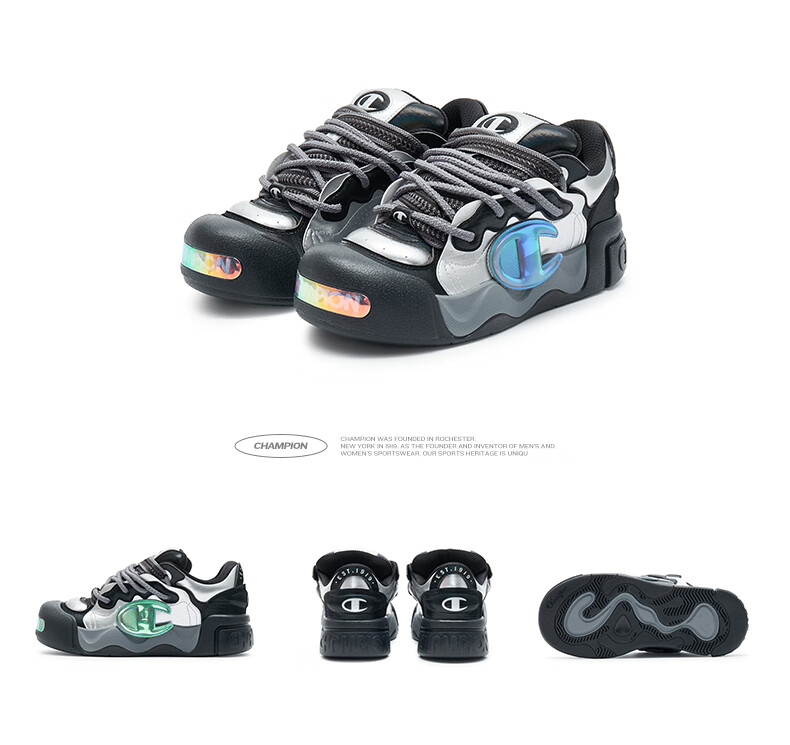 Champion American Champion Sneakers for Women And Men, Trendy Fashionable Thick-Soled Height-Increasing Casual Puffy Bread Shoes 24FWT03 32
