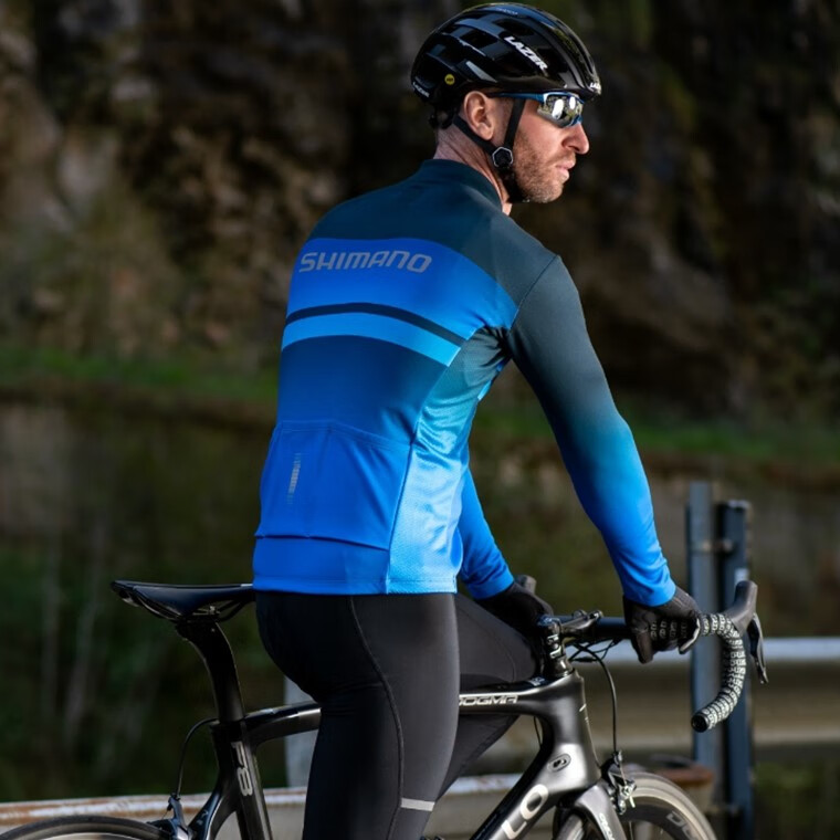 禧玛诺骑行服so公路山地自行车team团队秋冬季防寒保暖长袖骑行服 旧