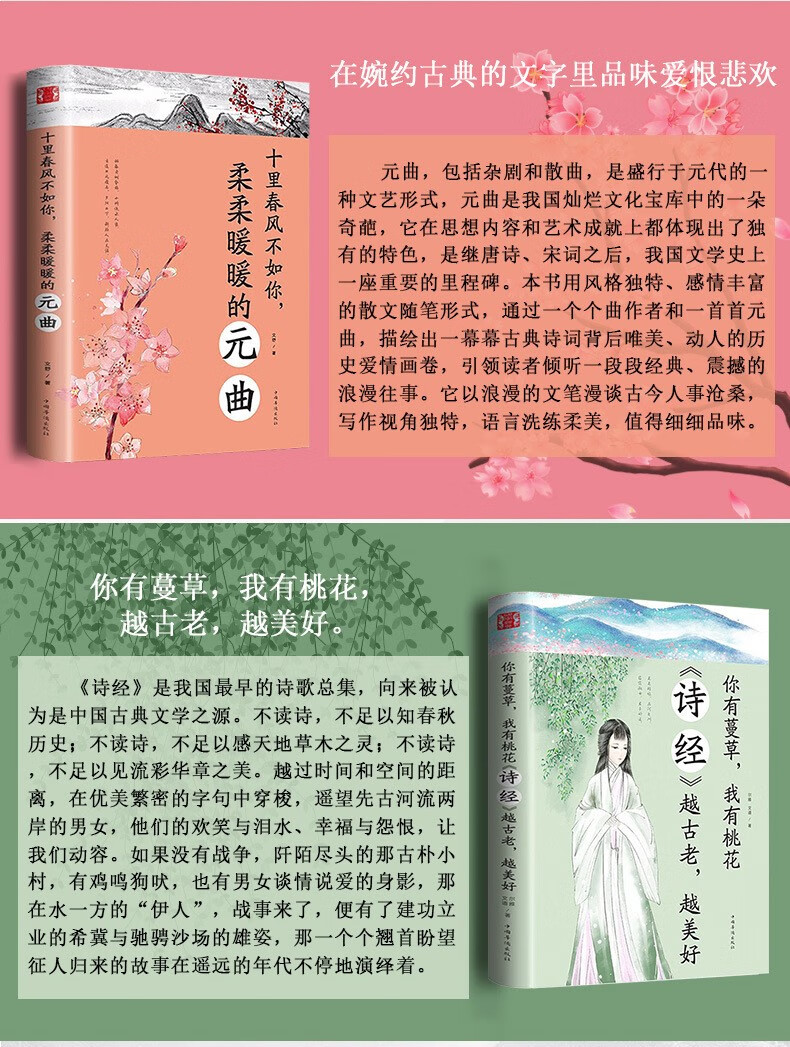 全套8册中国文学古典浪漫诗词李清照诗枕上古诗词全集诗书纳兰词集全集古诗词枕上诗书 纳兰容若词传详情图片2