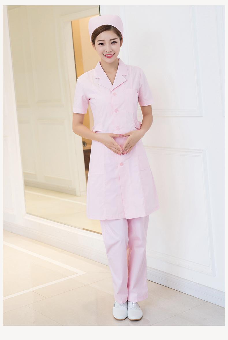 窈嘉 护士服夏季短袖女美容院工作服短袖白大褂商店医护医师实验服白
