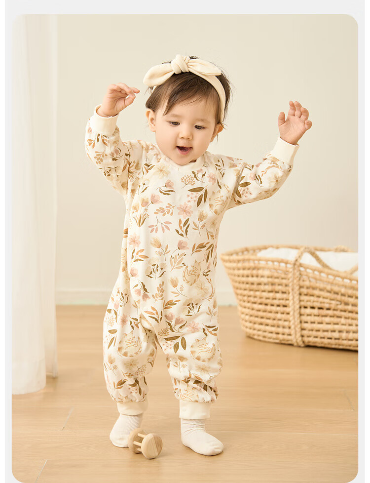 TONGTAI Newborn Onesie, Baby Clothes, Infant Romper, All-Season Children's Loungewear, Crawling Suit, Green, 59cm 11