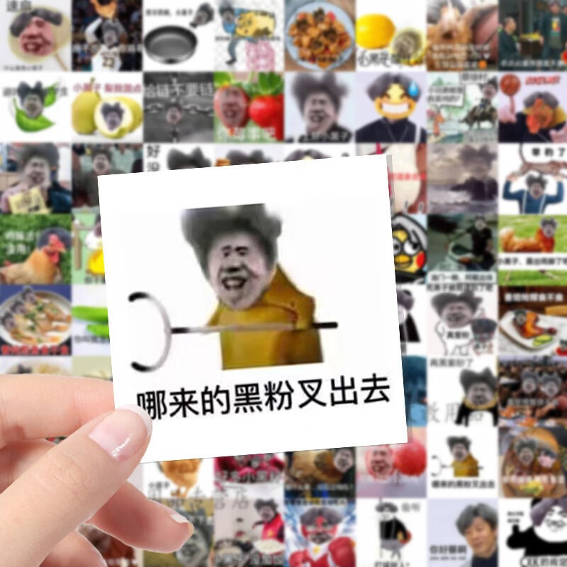 60张小黑子表情包贴纸恶搞ck黑粉表情鸡你太美你表