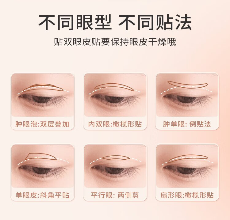 AKF双眼皮贴隐形轻薄自然无痕蕾丝美目定型肤色单眼皮专用男女士 新月型S 120贴