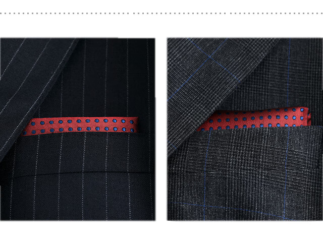 NORTHROP MARTIN High-Quality Silk Pocket Square Tie for Men's Suit, Red Small Square Scarf, Wedding Groom Gift, Elegant And Sophisticated 3