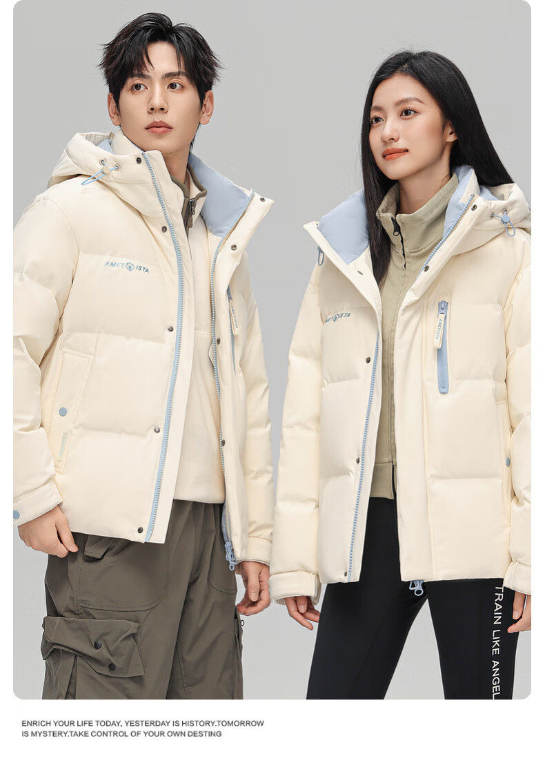 YAYA Purple Diamond Series Men's Short Down Jacket Winter Thickened Fashion Hooded Youth Trendy Coat 11