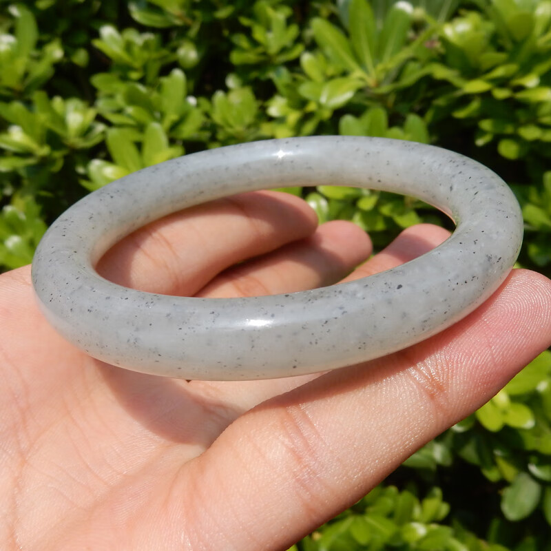 新疆点墨青花籽料口径59mm和田玉圆条手镯h【图片 价格 品牌 报价】