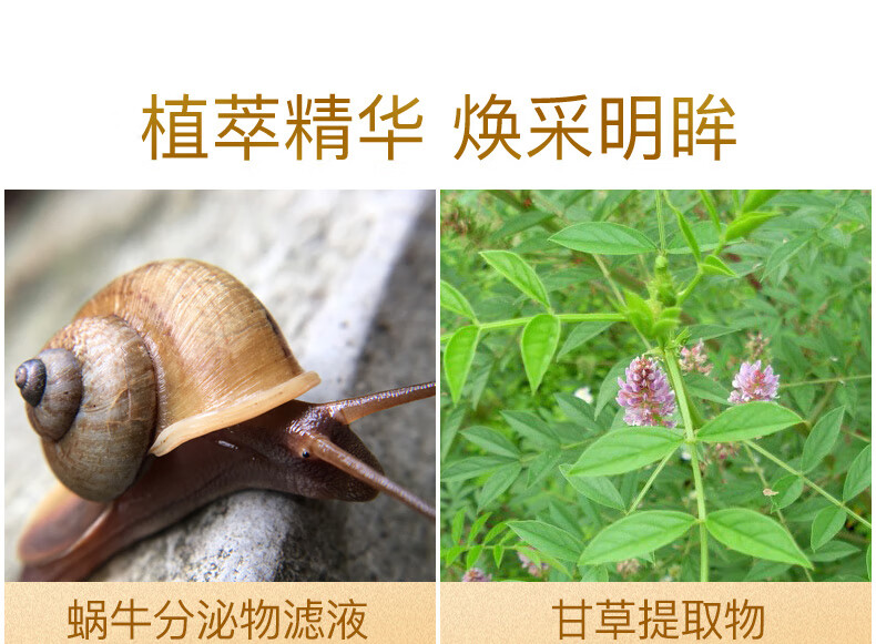 碧素堂黄金蜗牛水润保湿眼贴膜眼袋细纹眼部护理黑眼圈 60片/一盒