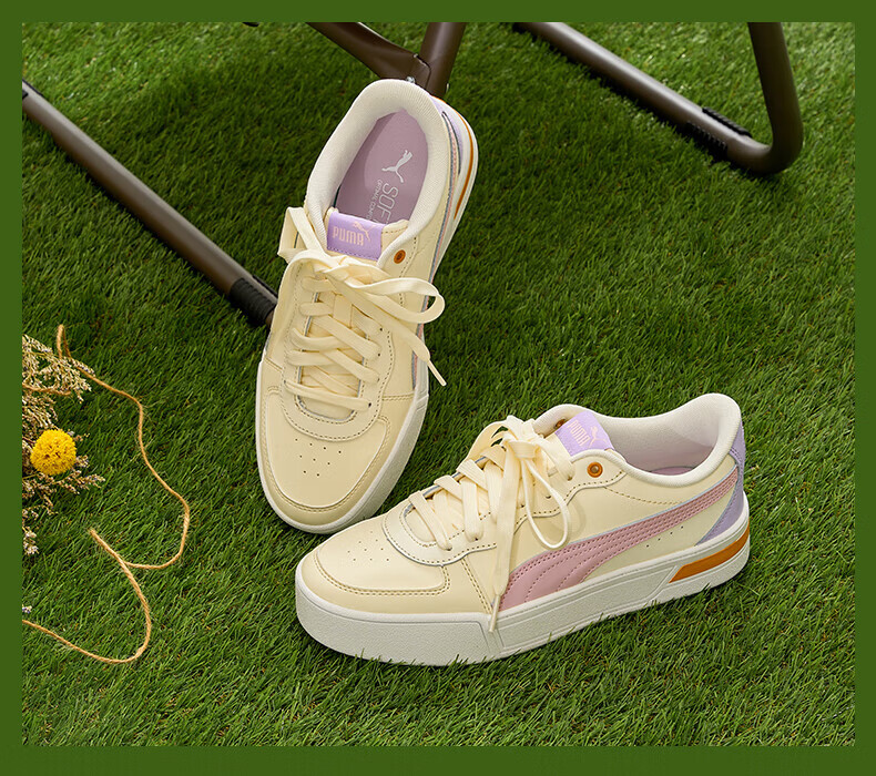 PUMA White Sneakers, Platform Tennis Shoes for Women, Sports Casual Shoes SKYE 374764, Size 38.5 4